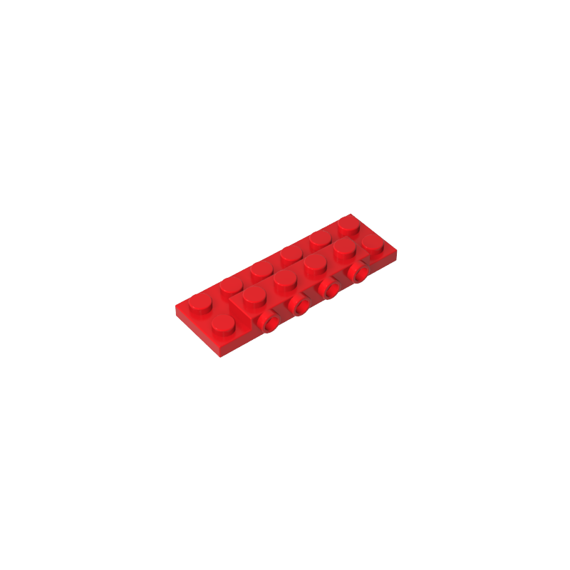Plate Special 2 x 6 x 2/3 with 4 Studs on Side, 1 Support Wall on Bottom