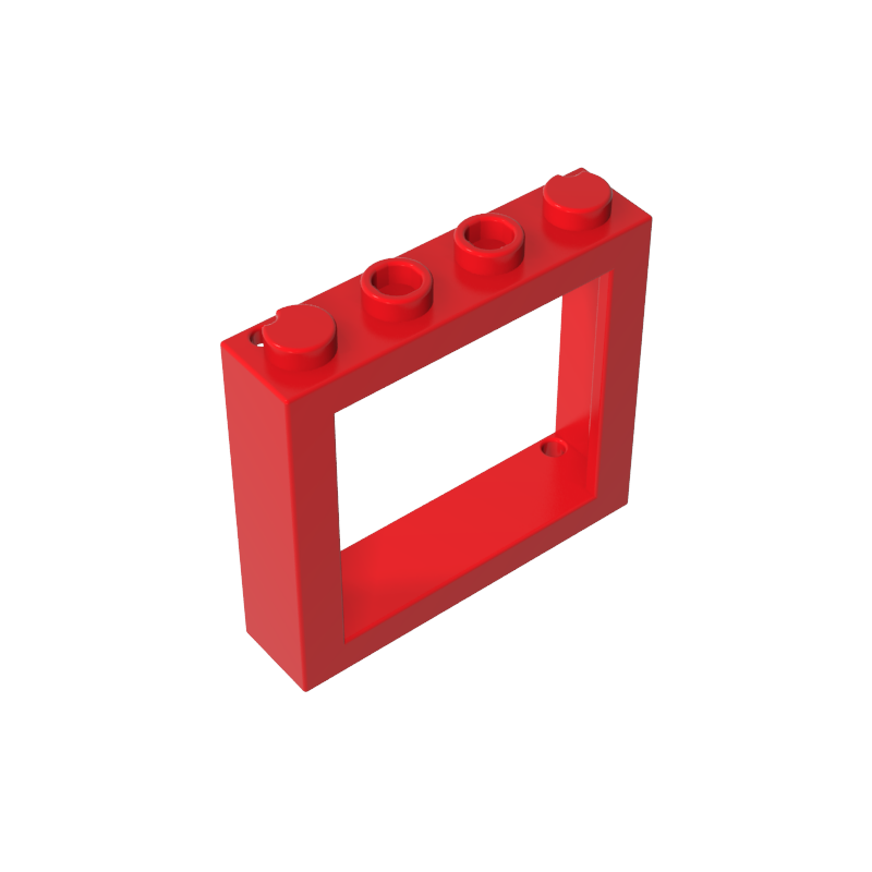 Window 1 x 4 x 3 Train with Shutter Holes and Solid Studs on Ends
