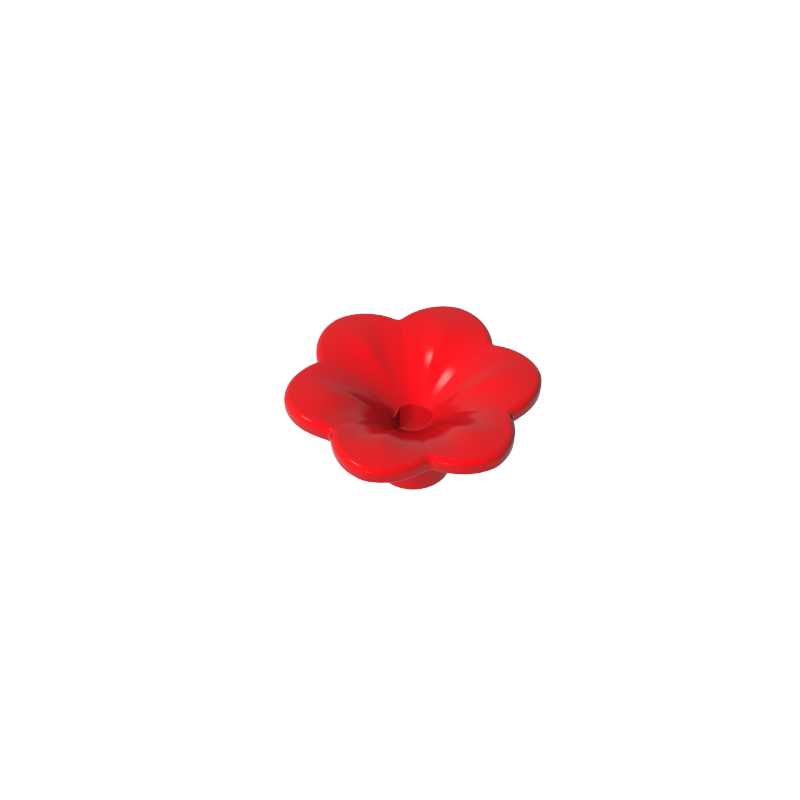 Plant, Outdoor Accessory Kit, Flower with 6 Rounded Petals and Pin