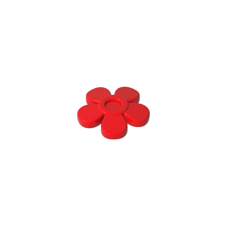 Headwear Accessory Flower with 5 Smooth Petals and Pin