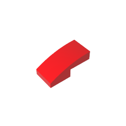 Slope Curved 2 x 1 No Studs [1/2 Bow]