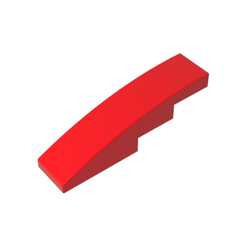 Slope Curved 4 x 1 No Studs [Stud Holder with Symmetric Ridges]