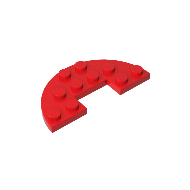 Plate Round Half 3 x 6 with 1 x 2 Cutout