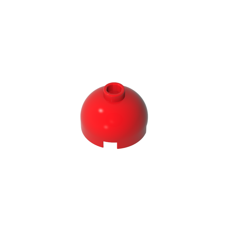 Brick Round 2 x 2 Dome Top - Hollow Stud with Bottom Axle Holder x Shape + Orientation