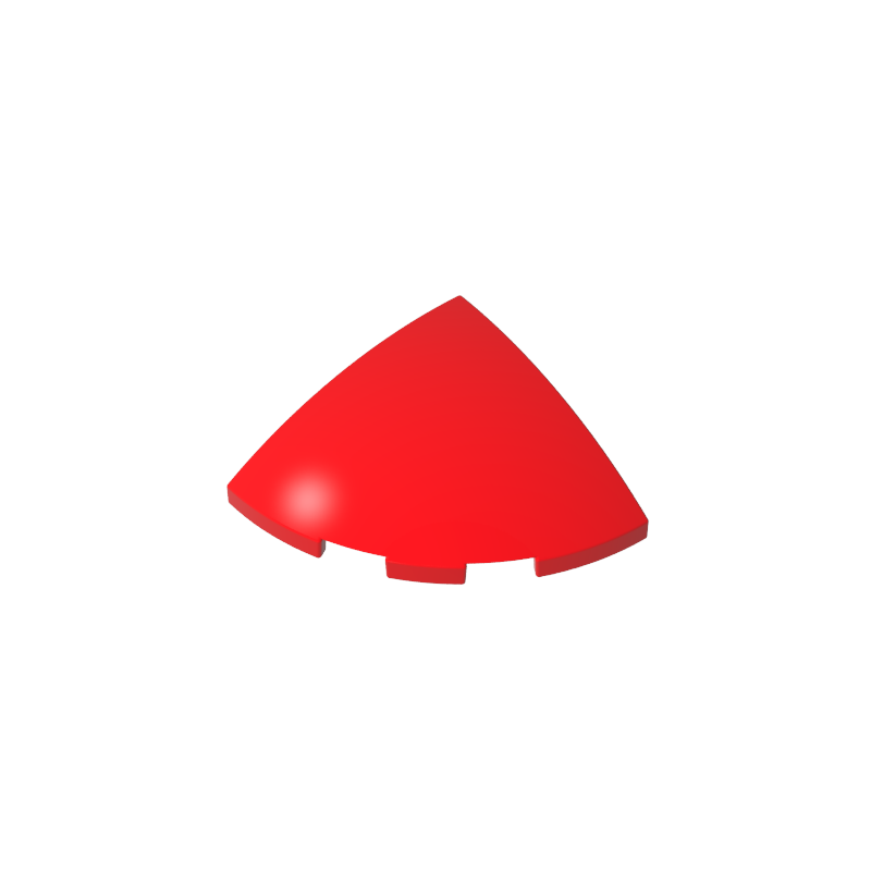 Brick Round Corner, Curved 3 x 3 x 1 Quarter Circle