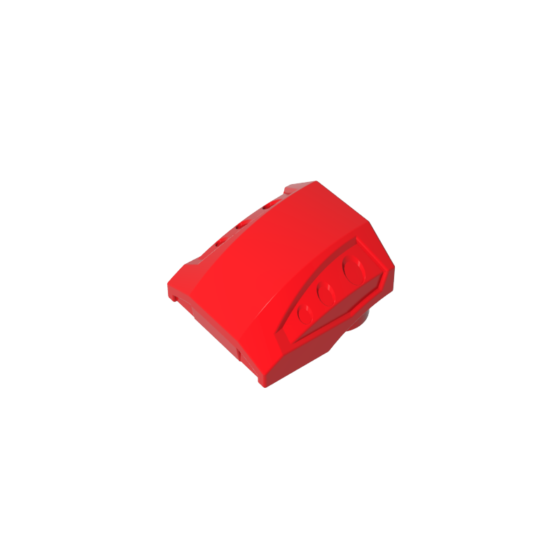 Slope Curved 2 x 2 No Studs - 3 Recessed Side Ports - Color ID 10