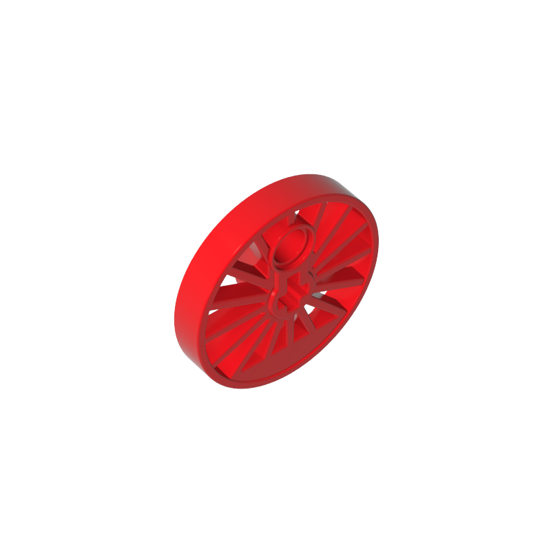 Train Wheel RC Train, Spoked with Technic Axle Hole and Counterweight, 30 mm diameter [Blind Driver]