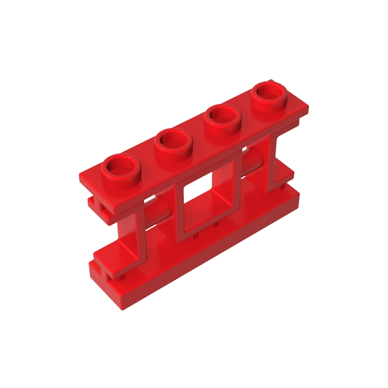 Fence 1 x 4 x 2 Ornamental Asian Lattice Square with 4 Studs