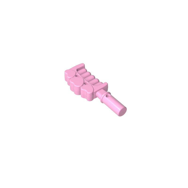 Equipment Comb with Handle and 3 Hearts [Hair Accessory]