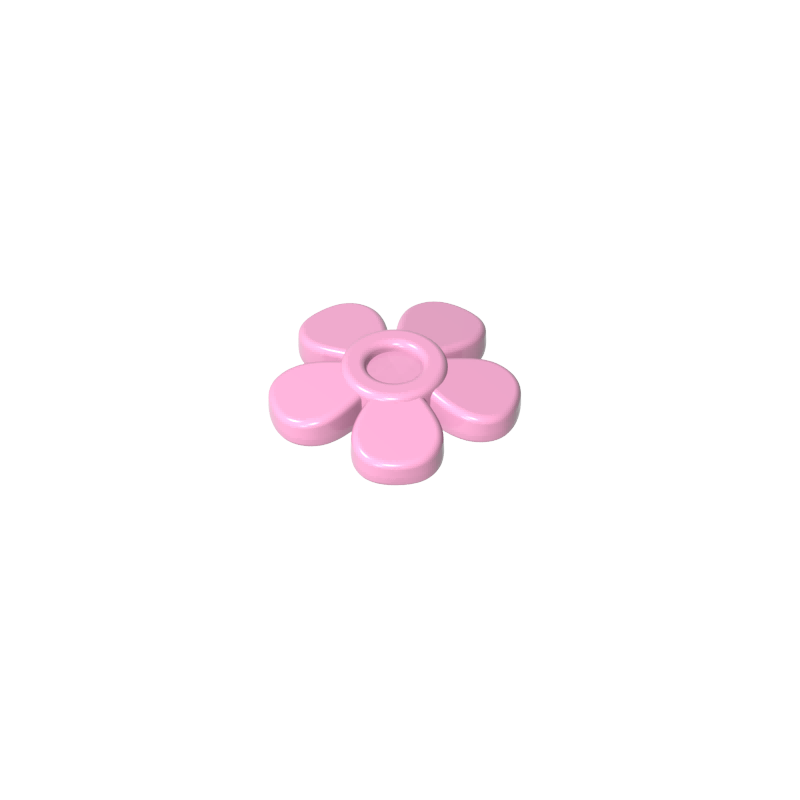 Headwear Accessory Flower with 5 Smooth Petals and Pin
