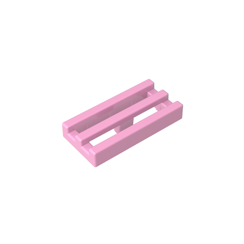 Tile Special 1 x 2 Grille with Bottom Groove