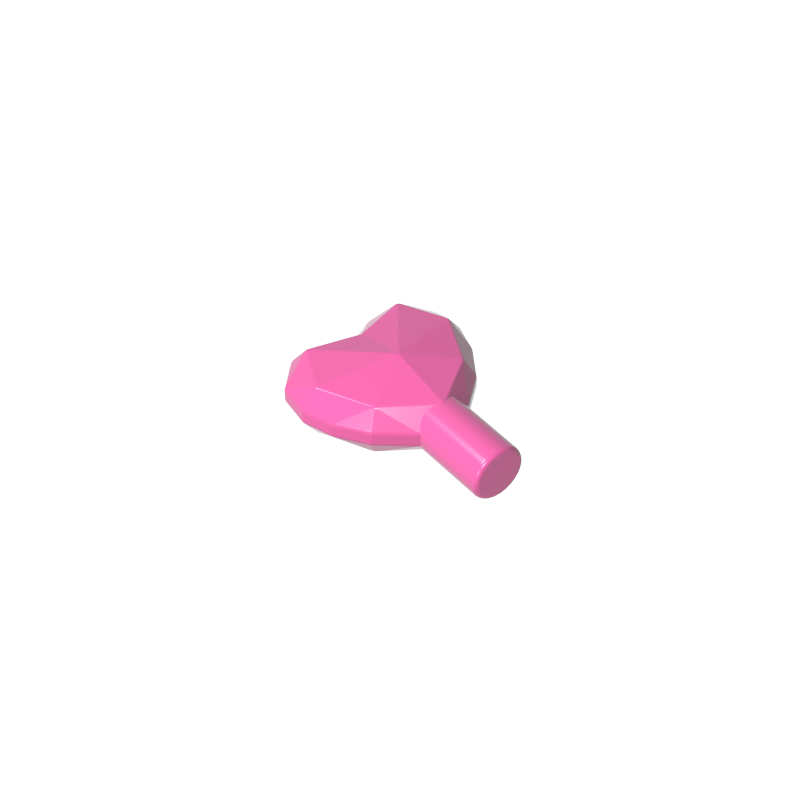 Rock - Heart Jewel with Shaft