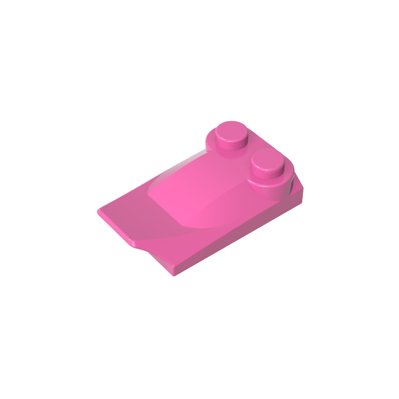 Wedge Curved 2 x 3 x 2/3 Two Studs, Wing End - Color ID 12