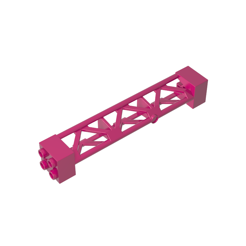 Support 2 x 2 x 10 Girder Triangular Vertical - Type 3 - Axle Hole, 3 Posts - Color ID 13