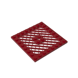 Plate Special 8 x 8 with Grille [Hole in Center]
