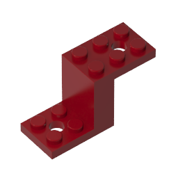 Bracket 5 x 2 x 2 1/3 with Holes, Inside Stud Holder