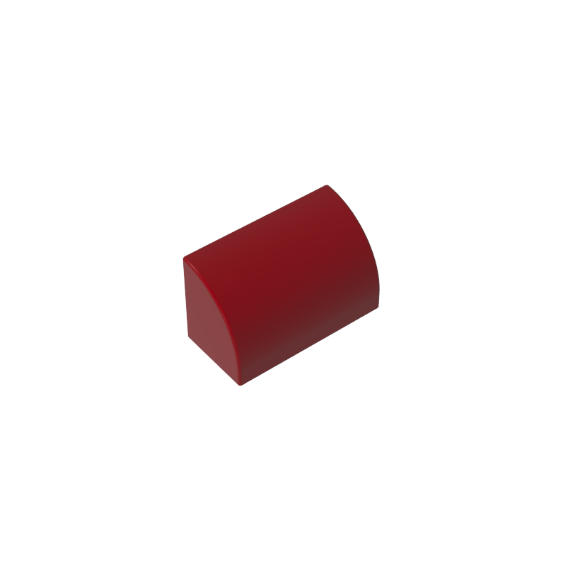 Brick Curved 1 x 2 x 1 No Studs - Color ID 14