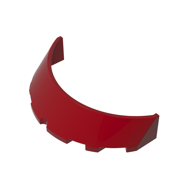 Windscreen 3 x 6 x 1 Curved with 2 Circular Stud Holders in Bottom - Color ID 14
