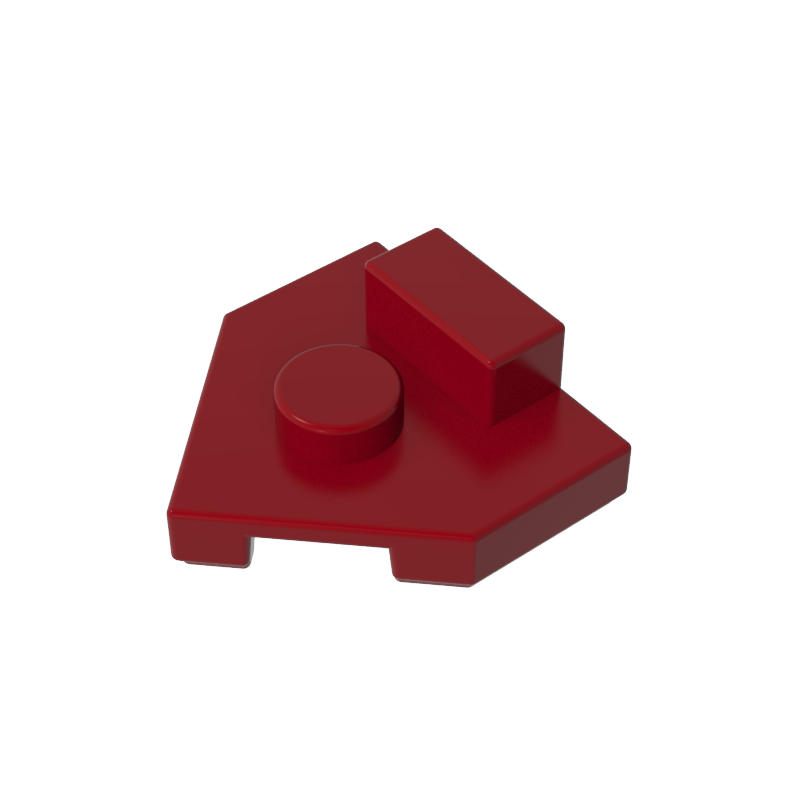 Plate Special 2 x 2 Wedge, Center Stud, 1 x 1/2 Raised Tab