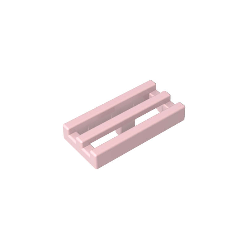 Tile Special 1 x 2 Grille with Bottom Groove