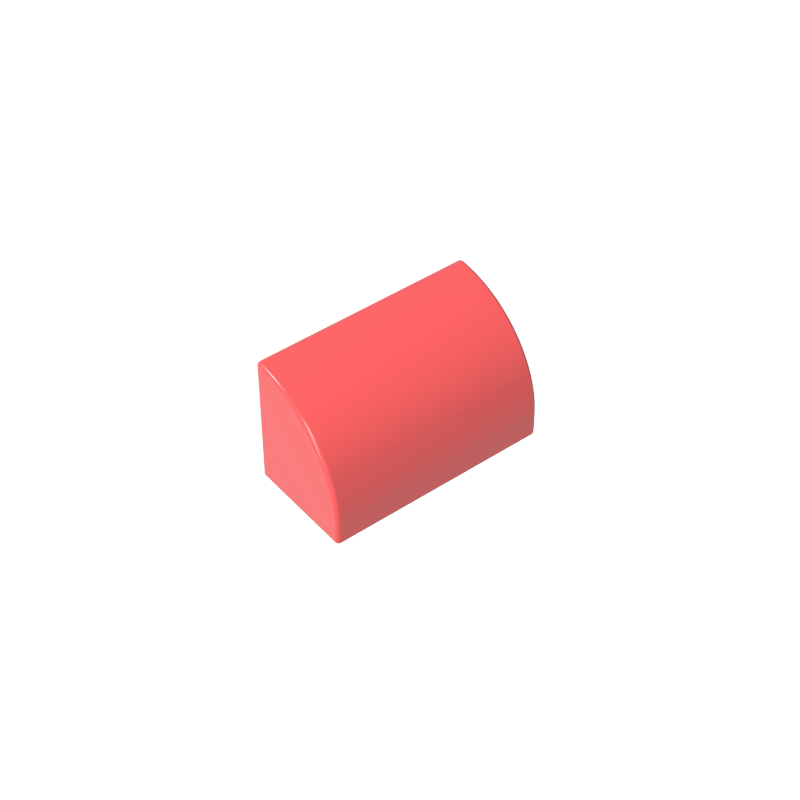 Brick Curved 1 x 2 x 1 No Studs - Color ID 18