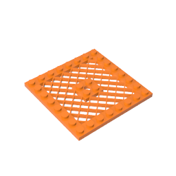 Plate Special 8 x 8 with Grille [Hole in Center]