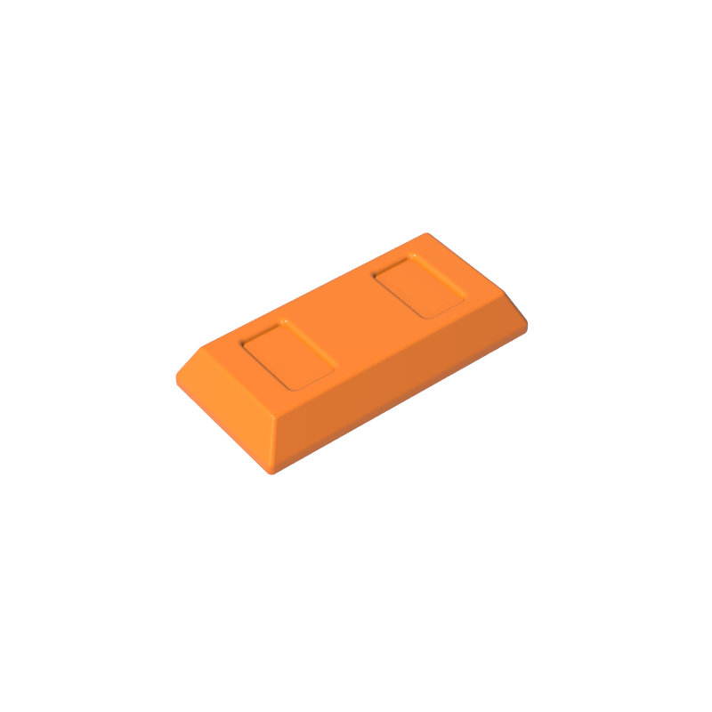 Tile Special 1 x 2 with Sloped Walls AKA Money / Gold Bar [Ingot]