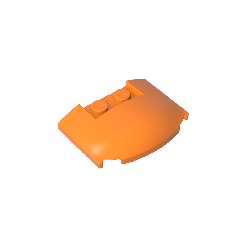 Slope Curved 3 x 4 x 2/3 Triple Curved with 2 Sunk Studs