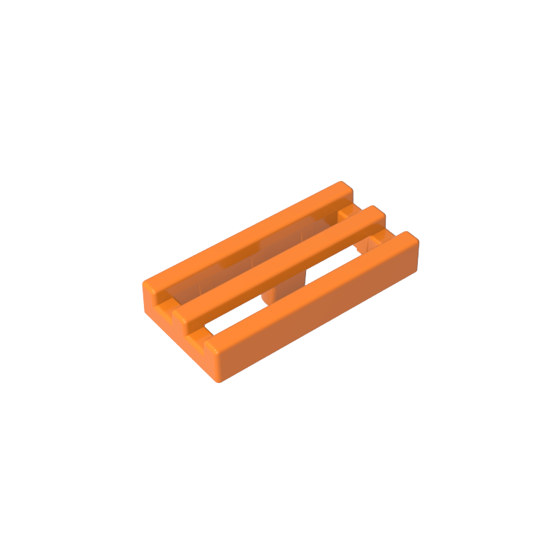 Tile Special 1 x 2 Grille with Bottom Groove