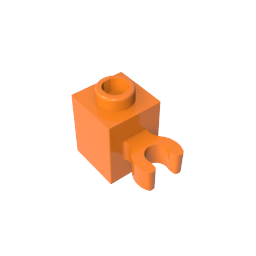 Brick Special 1 x 1 with Clip Vertical [Open O Clip, Hollow Stud]