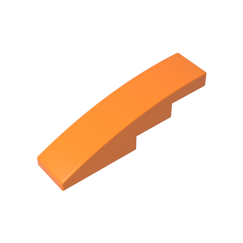 Slope Curved 4 x 1 No Studs [Stud Holder with Symmetric Ridges]