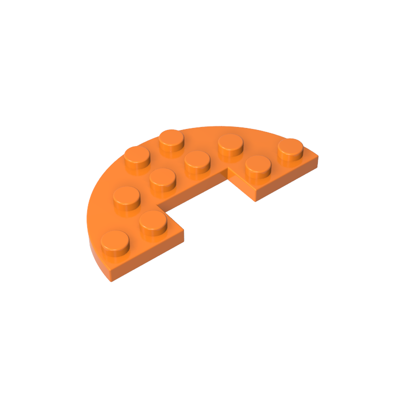 Plate Round Half 3 x 6 with 1 x 2 Cutout