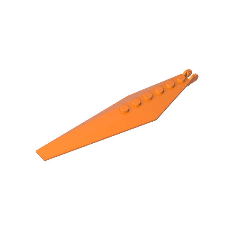 Hinge Plate 1 x 12 with Angled Side Extensions and Tapered Ends - Color ID 21