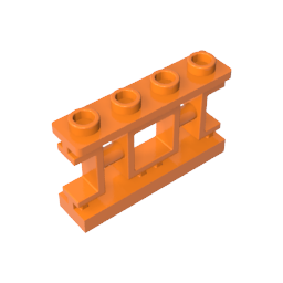 Fence 1 x 4 x 2 Ornamental Asian Lattice Square with 4 Studs