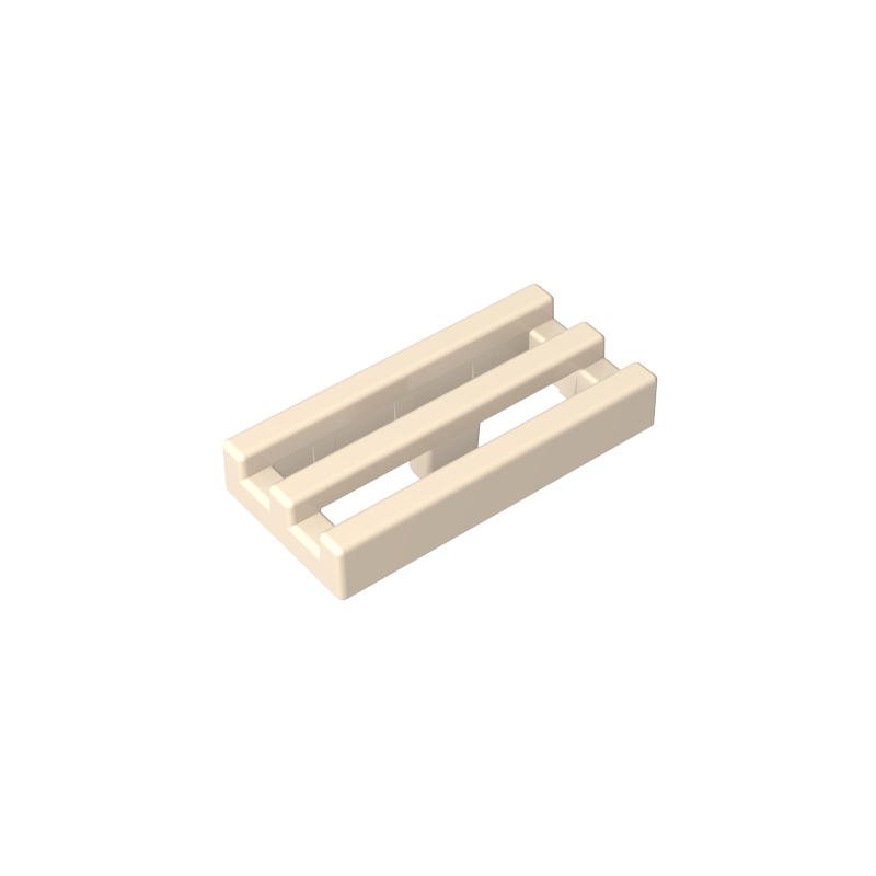 Tile Special 1 x 2 Grille with Bottom Groove