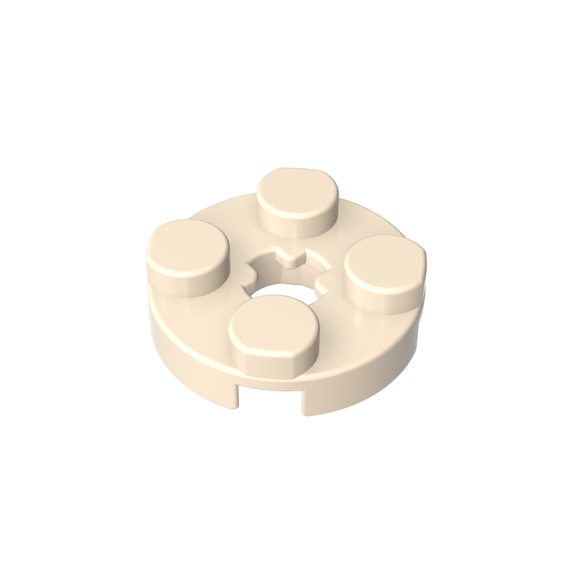 Plate Round 2 x 2 with Axle Hole Type 1 (+ Opening)