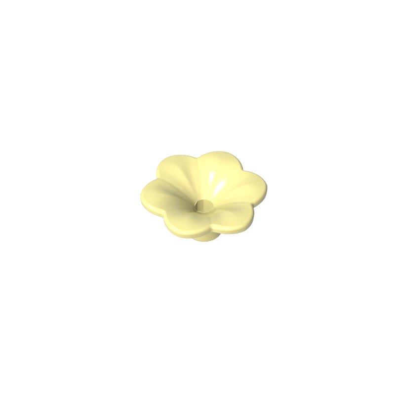 Plant, Outdoor Accessory Kit, Flower with 6 Rounded Petals and Pin