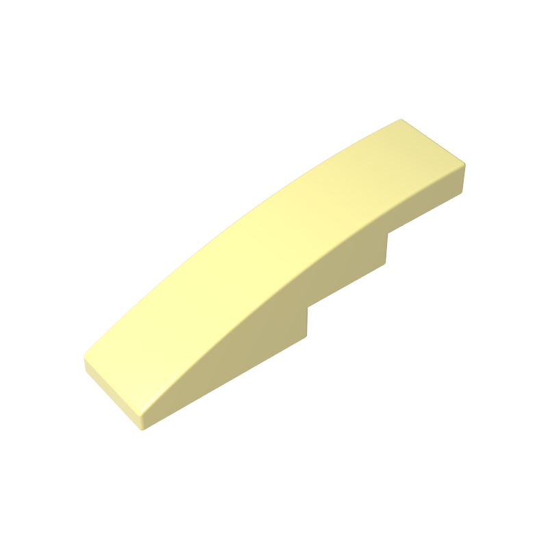 Slope Curved 4 x 1 No Studs [Stud Holder with Symmetric Ridges]