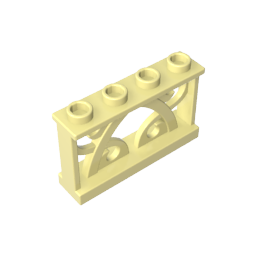 Fence Ornamented 1 x 4 x 2 with 4 Studs - Color ID 29