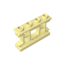 Fence 1 x 4 x 2 Ornamental Asian Lattice with 4 Studs - Color ID 29