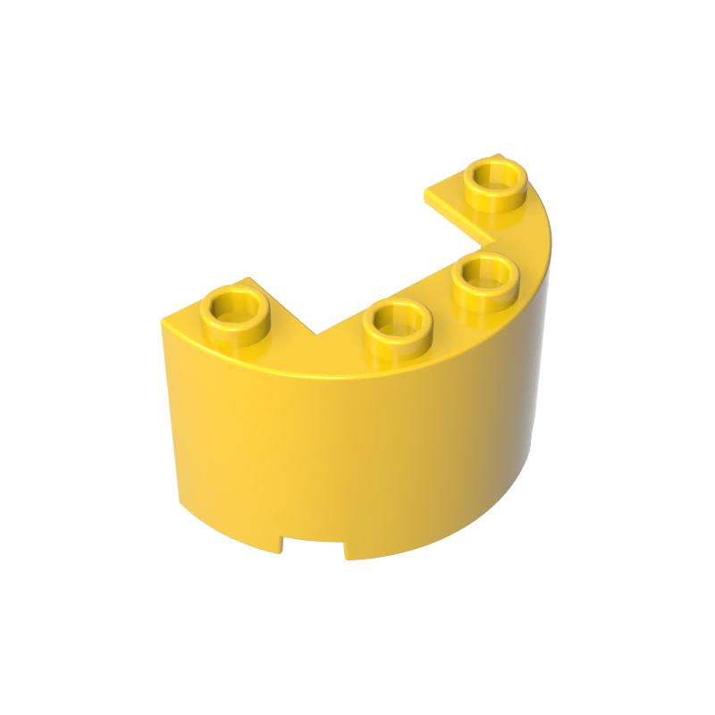 Cylinder Half 2 x 4 x 2 with 1 x 2 Cutout