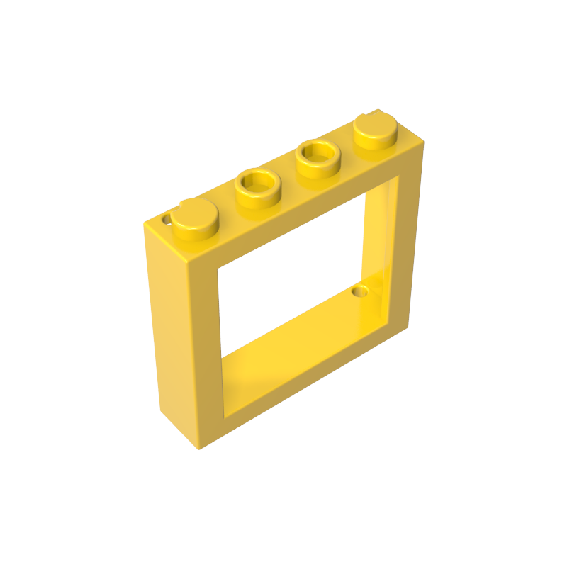 Window 1 x 4 x 3 Train with Shutter Holes and Solid Studs on Ends