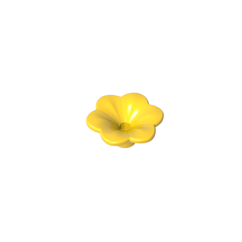 Plant, Outdoor Accessory Kit, Flower with 6 Rounded Petals and Pin