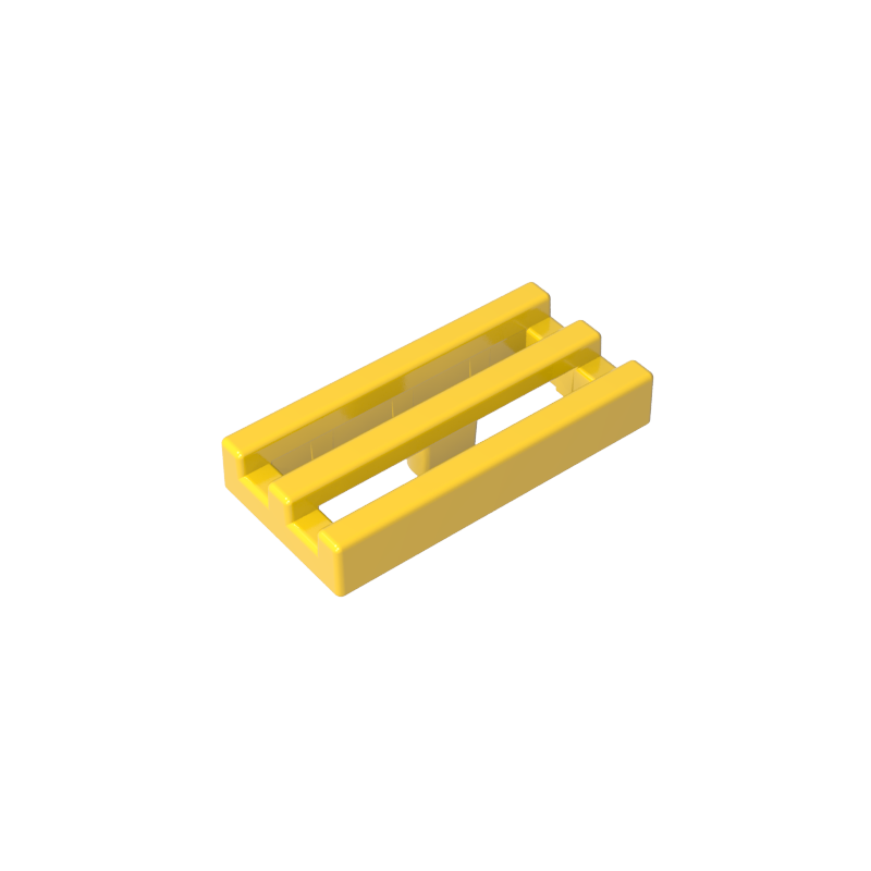 Tile Special 1 x 2 Grille with Bottom Groove