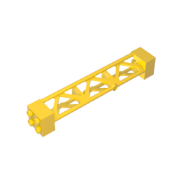 Support 2 x 2 x 10 Girder Triangular Vertical - Type 3 - Axle Hole, 3 Posts - Color ID 30