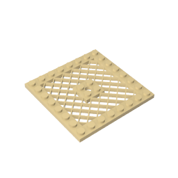 Plate Special 8 x 8 with Grille [Hole in Center]