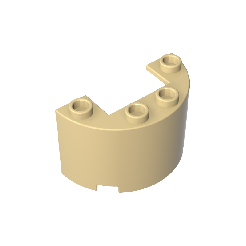 Cylinder Half 2 x 4 x 2 with 1 x 2 Cutout