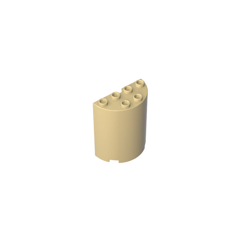 Cylinder Half 2 x 4 x 4