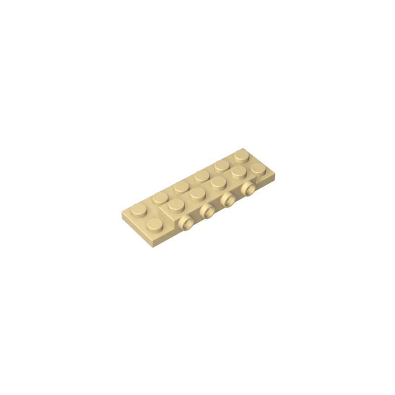 Plate Special 2 x 6 x 2/3 with 4 Studs on Side, 1 Support Wall on Bottom