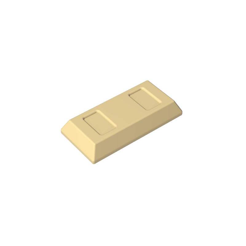 Tile Special 1 x 2 with Sloped Walls AKA Money / Gold Bar [Ingot]